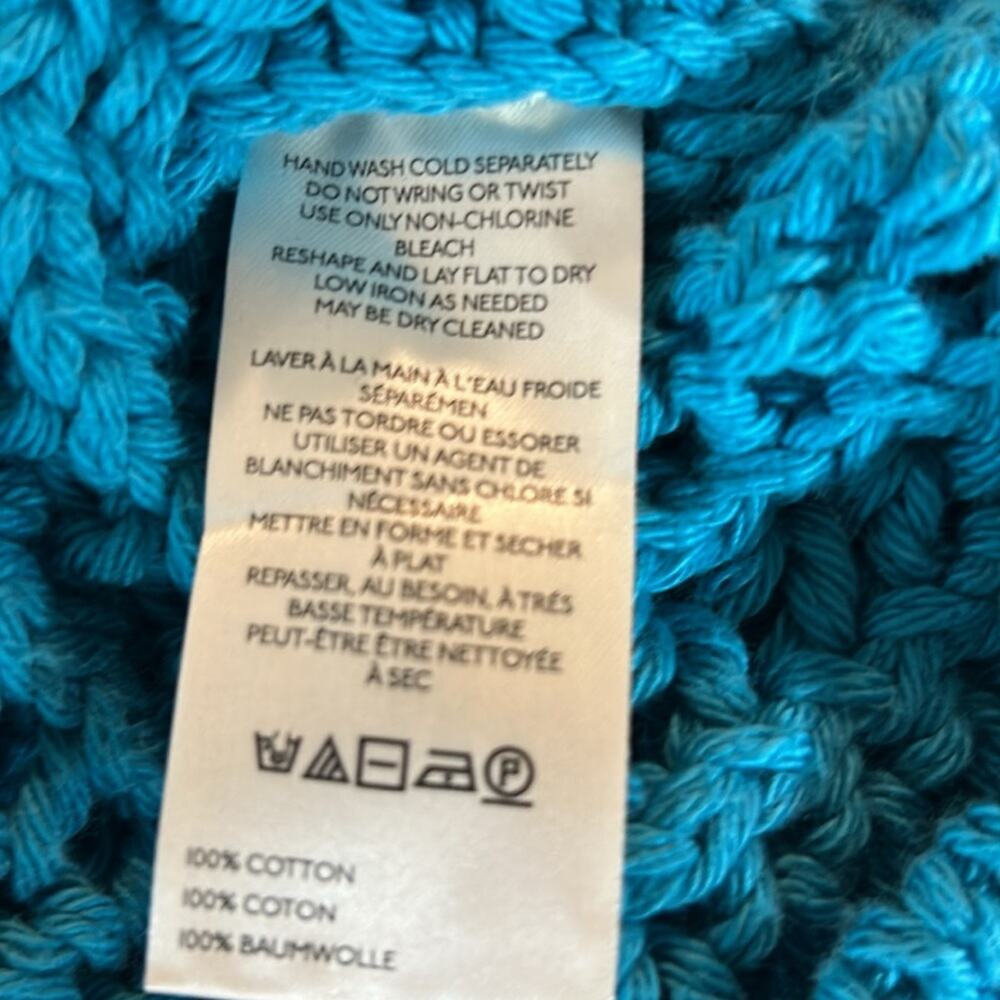 Free People We the Free Sophia slouchy oversized chunky sweater in Ocean Palace - Picture 10 of 12
